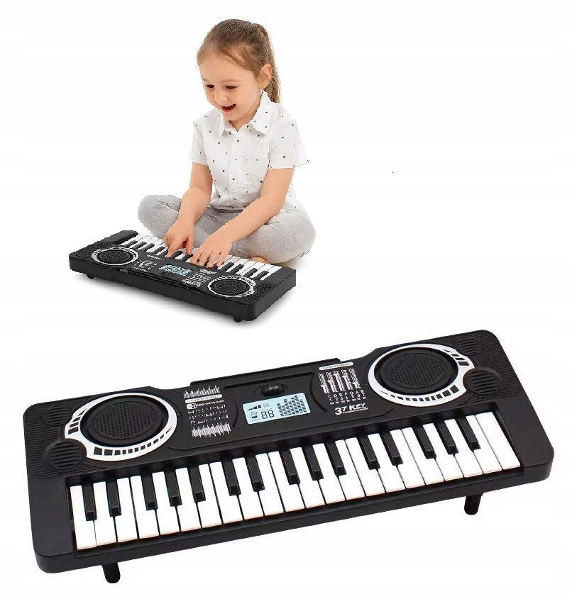 Keyboard Pianino Dla Dzieci Z Efektami Dźwiękowymi Kolor Czarny