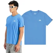 Odzież taktyczna i umundurowanie - Alpha Industries Koszulka Small Logo Basic 188505 737 - Mediteranian Blue - miniaturka - grafika 1