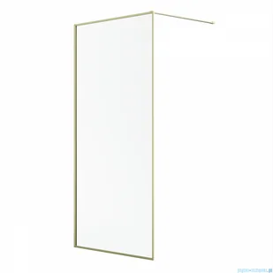 Radaway Modo F II Brushed Gold kabina Walk-in 55x201cm Szczotkowane Złoto szkło przejrzyste 10409055-99-01 - Kabiny prysznicowe - miniaturka - grafika 1