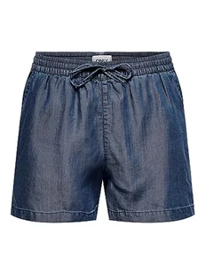 ONLY Damskie szorty dżinsowe ONLPEMA Life Lyocell DNM NOOS, ciemnoniebieskie, rozmiar XXS, niebieski (Dark Blue Denim), XXS - Spodenki damskie - miniaturka - grafika 1