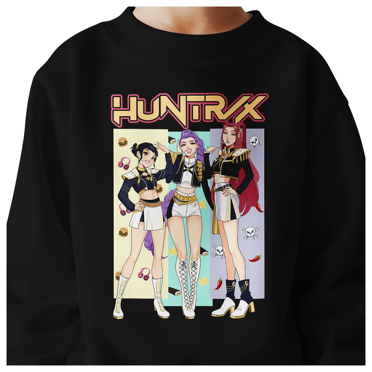 BLUZA DZIECIĘCA KPOP DEMON HUNTERS HUNTRIX 104 BAWEŁNIANA JAKOŚĆ