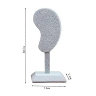 Biżuteria - akcesoria - Unbrand 2025 Modny stojak na kolczyki Klips do uszu w kształcie ucha Stojak na biżuterię Szary - miniaturka - grafika 1