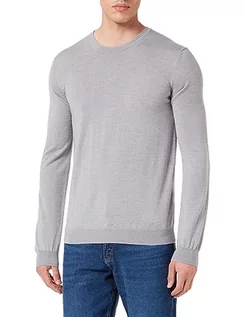 Bluzy męskie - HUGO Męska bluza z dzianiny, Silver47, S - grafika 1
