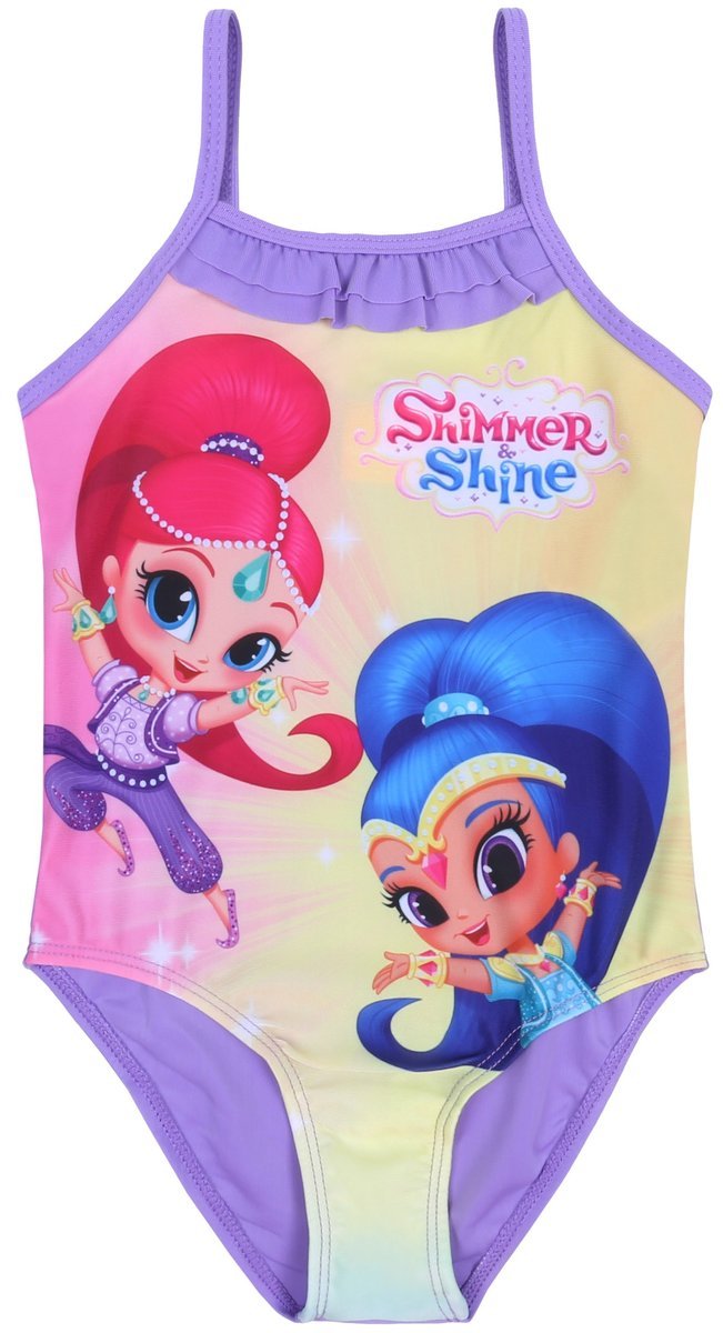 SHIMMER & SHINE Jednoczęściowy kostium kąpielowy, fioletowy