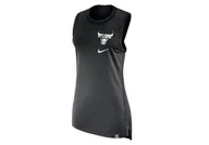 Koszulki męskie - Nike Nba Chicago Bulls Long Jersey Long Black - miniaturka - grafika 1