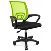 Fotele i krzesła biurowe - KRZESŁO OBROTOWE SMART zielone fotel na kółkach do biurka - miniaturka - grafika 1