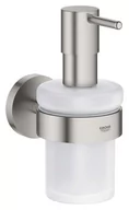 Mydelniczki i dozowniki mydła - Grohe QuickFix Start - Dozownik do mydła z uchwytem, szkło/Supersteel 41195DC0 - miniaturka - grafika 1