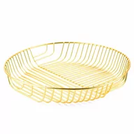 Kosze na śmieci - Koszyk Na Owoce Dekoracyjny Tadar Gold Złoty - miniaturka - grafika 1