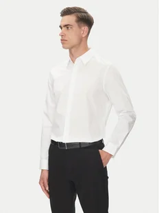 Calvin Klein Koszula LV04LB148G Biały Slim Fit - Koszule męskie - miniaturka - grafika 1