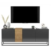 Szafki RTV - Stojąca szafka rtv grafit połysk D3-N21 - miniaturka - grafika 1