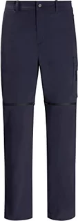 Spodenki męskie - Jack Wolfskin Męskie spodnie trekkingowe z zamkiem błyskawicznym, niebieskie, 58 - grafika 1