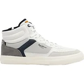 Trampki męskie - Pepe Jeans Męskie trampki Kenton Master Boot, 800 WHITE, 41 EU - miniaturka - grafika 1