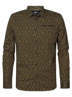Petrol Industries Men Shirt Long Sleeve AOP Koszulka męska, Dark Vinegar, L - Koszulki męskie - miniaturka - grafika 1