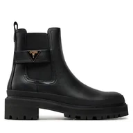 Botki damskie - Botki Guess Bensly FLFBEN ELE10 Czarny - miniaturka - grafika 1