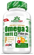 Witaminy i minerały - Omega 3 - kwasy tłuszczowe + witamina D3 + E + K2 w kapsułkach - Amix Greenday (Omega 3 Forte+) - miniaturka - grafika 1