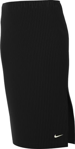 Nike Damska spódnica Sportswear Chll KNT Rib Md Skirt, Black/Black, FQ1636-010, M