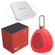 Ładowarki do telefonów - Nillkin zestaw prezentowy bezprzewodowy głośnik Bluetooth + bezprzewodowa ładowarka Qi Magic Cube (Fast Charge Edition) czerwony - miniaturka - grafika 1