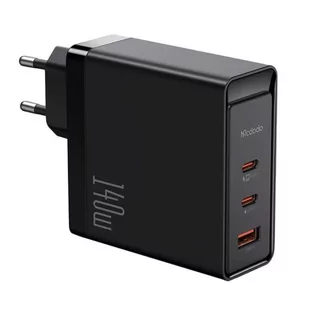 Ładowarka sieciowa GaN 140W Mcdodo CH-2911 2x USB-C, USB-A (czarna) - Ładowarki do telefonów - miniaturka - grafika 1