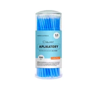 Pędzle - Clavier CLAVIER APLIKATORY BEZWŁÓKIENKOWE DO RZĘS 100 SZT.  2,5MM - miniaturka - grafika 1
