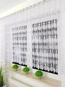 Firany - FIRANA GOTOWA GIPIURA NOWOCZESNA FIRANKA DO SALONU POKOJU BIAŁA 400/120CM - miniaturka - grafika 1