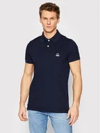 Koszulki męskie - Benetton United Colors Of Polo 3089J3178 Granatowy Slim Fit - miniaturka - grafika 1