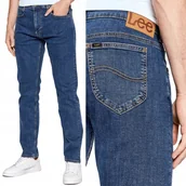 Spodnie męskie - Lee RIDER SLIM Mid Stone Wash DOPASOWANE ZWĘŻANE CIEMNY DżINS W40 L32 - miniaturka - grafika 1