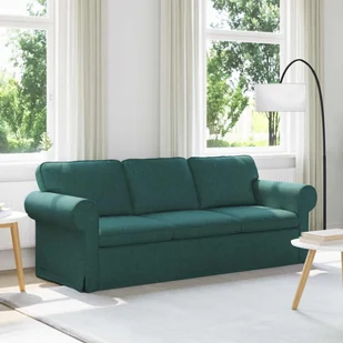VidaXL Sofa Ciemna zieleń 215 x 82 x 80 cm Metal - Sofy i kanapy VidaXL Sofa Ciemna zieleń 215 x 82 x 80 cm Metal - Sofy i kanapy - miniaturka - grafika 1