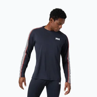 Bluza termoaktywna męska Helly Hansen Lifa Active Stripe Crew navy - Pozostała odzież narciarska - miniaturka - grafika 1