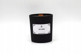 Czarne Szkło Świeca Naturalna 230 ml - Drewniany Knot - Świece - miniaturka - grafika 1