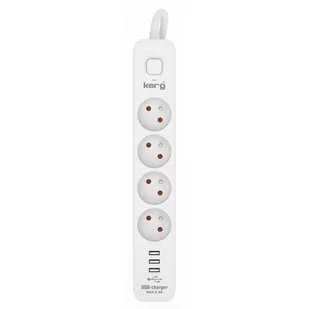 Listwa zasilająca 4-gniazdowa + 3xUSB A ; 3metry; 3×1,5mm² H05VV-F 16A/250V~M02414 - Listwy zasilające - miniaturka - grafika 1