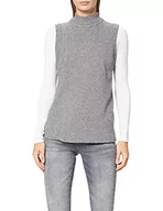 Kamizelki damskie - OBJECT COLLECTORS ITEM Damska kamizelka Objfae Thess S/L Noos sweter kamizelka, Średni szary melanż, S - miniaturka - grafika 1