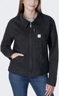 Kurtki i kamizelki sportowe damskie - Damska Kurtka Carhartt Detroit Rugged Canvas Black - miniaturka - grafika 1