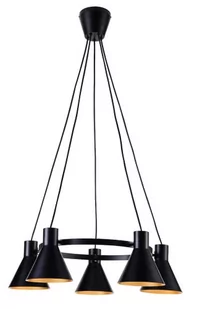 Candellux MORE LAMPA WISZĄCA 5X40W E27 CZARNY MATOWY - Lampy sufitowe - miniaturka - grafika 1
