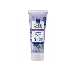 Avon Care Footworks Lavender peelingująca maska glinkowa do stóp 75 ml - Pielęgnacja stóp - miniaturka - grafika 1