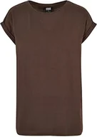 Koszulki i topy damskie - Urban Classics Damski t-shirt damski ze stretchu z dżerseju, brązowy, 4XL - miniaturka - grafika 1