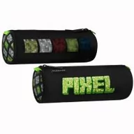 Piórniki - Starpak Piórnik tuba 1 zamek Pixel zielony - miniaturka - grafika 1