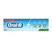Pasty do zębów - Oral B Oral B 1-2-3 pasta do zębów z fluorem 3 w 1 smak Mint 100 ml - miniaturka - grafika 1