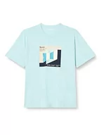 Koszulki męskie - s.Oliver Bernd Freier GmbH & Co. KG Męski T-shirt z krótkim rękawem, niebiesko-zielony, XXL, Niebieski zielony, XXL - miniaturka - grafika 1