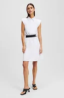 Sukienki - Karl Lagerfeld sukienka bawełniana kolor biały mini prosta A2W13038 - miniaturka - grafika 1