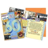 Kartki okolicznościowe i zaproszenia - Kukartka Karnet Urodziny 60 - miniaturka - grafika 1