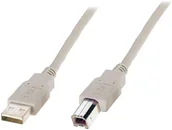 Kable USB - Digitus Kabel USB USB A USB B beżowy 1,8m AK-300102-018-E - miniaturka - grafika 1