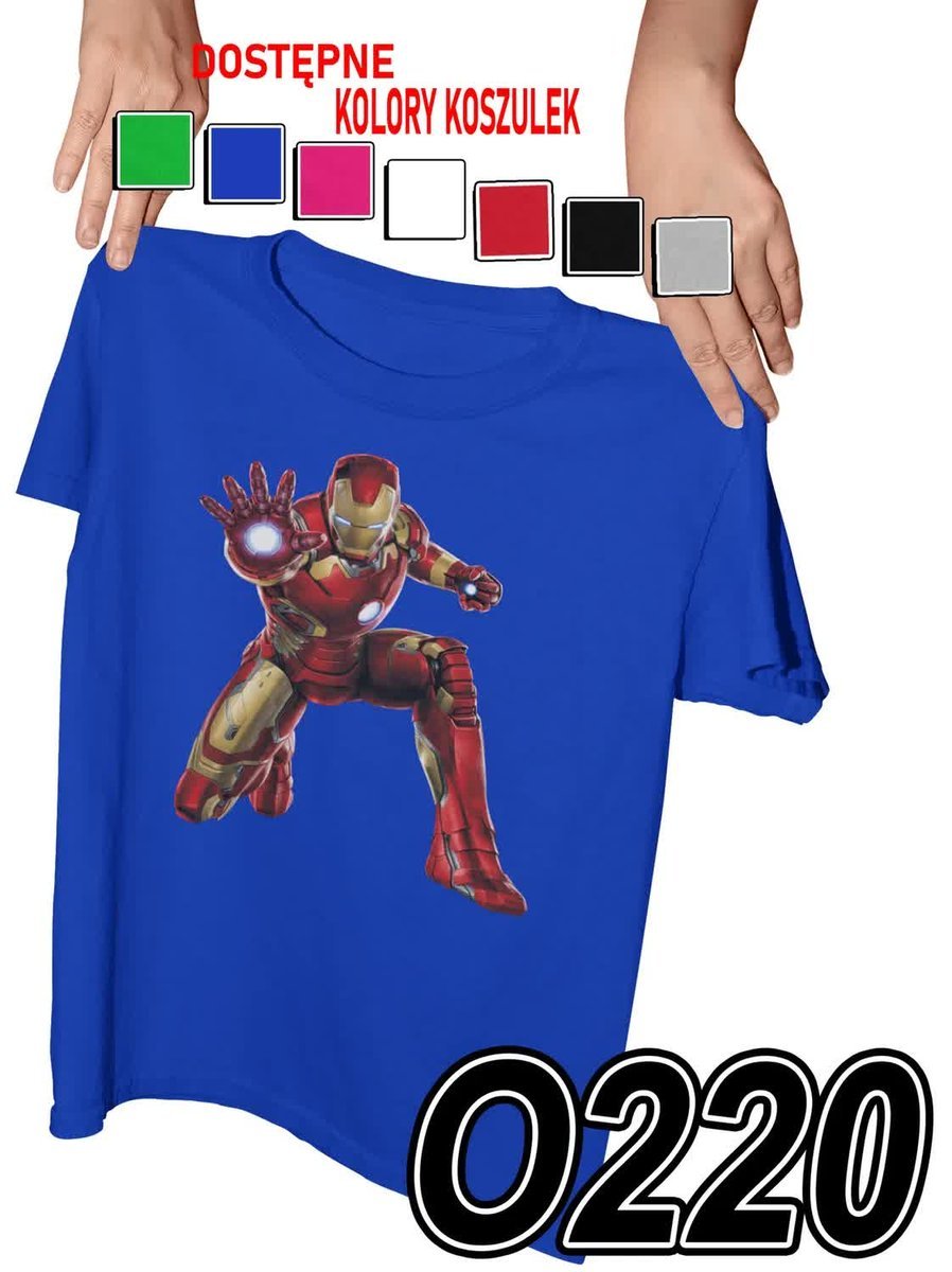 Koszulka Dziecięca Z Nadrukiem Iron Man Avengers Marvel - L 146-152