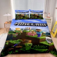 Pościel dla dzieci - POŚCIEL DLA DZIECKA MINECRAFT NA KOŁDRĘ HUNTERS ZESTAW POŚCIELI PREZENT - miniaturka - grafika 1
