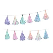 Dekoracje sali - Girlanda frędzle pastelowa opalizująca 250 cm - miniaturka - grafika 1