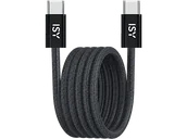 Kable - Kabel USB typ C ISY IUC-5400-BK 1m Czarny - miniaturka - grafika 1