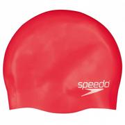 Pływanie - Speedo Czepek pływacki Plain Flat Silicone Cap Jr 8-709931959 czerw (8-709931959*czerw) - miniaturka - grafika 1