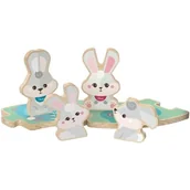 Zabawki interaktywne dla dzieci - Zabawka CHICCO My Wood Friends Drewniana rodzinka 2 Króliczki Zestaw Mama 00012208200000 - miniaturka - grafika 1