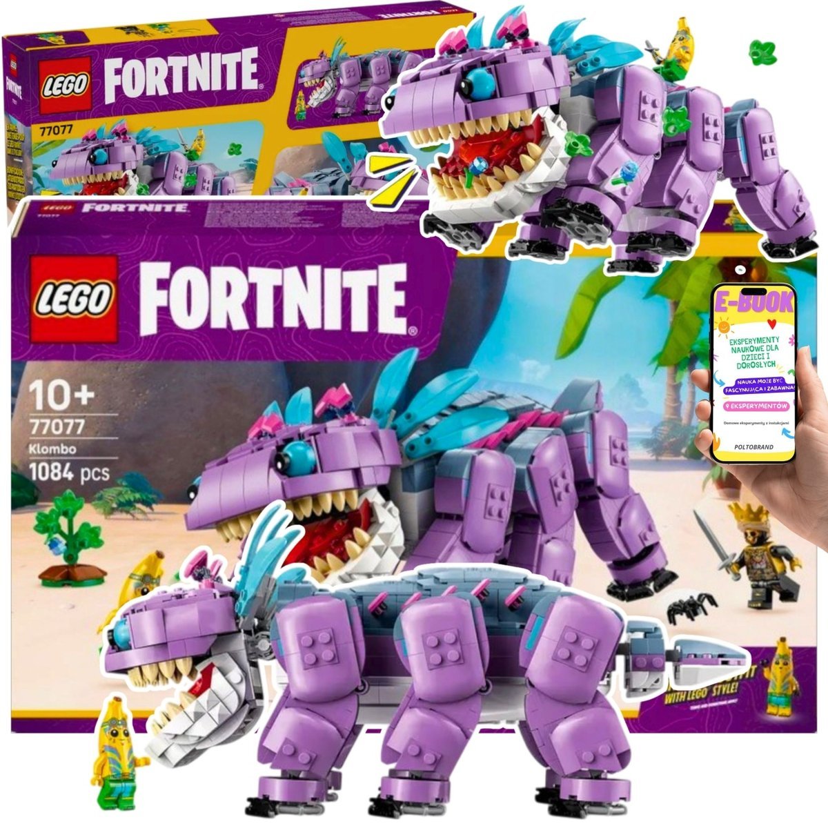 LEGO® Fortnite Prezent Dla Dziecka Klombo (77077) – Kultowa Figurka ze Świata Gry 1084 Elementy + Ruchome Części + EBOOK