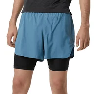 Spodnie sportowe męskie - Spodenki New Balance MS11279SGD - niebieskie - miniaturka - grafika 1