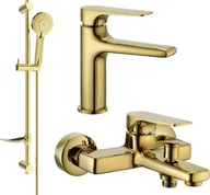 Zestawy baterii łazienkowych - Mexen Lynx DF40 zestaw wannowy, złoty - 745903DF40-50 - miniaturka - grafika 1